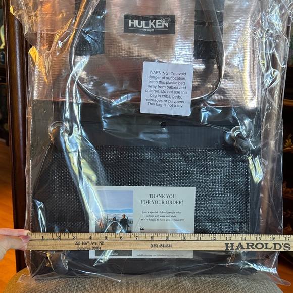 Hulken Medium Rolling Tote Bag with Zip Top & Button Closure - Picture 8 of 8